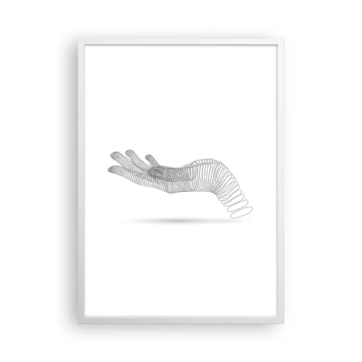 Poster in white frmae - Springy Palm - 50x70 cm