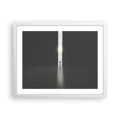 Poster in white frmae - Step to Bright Future - 50x40 cm