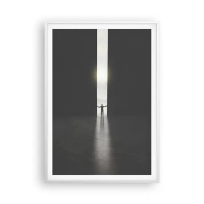 Poster in white frmae - Step to Bright Future - 70x100 cm