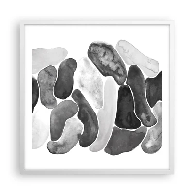 Poster in white frmae - Stone Abstract - 60x60 cm