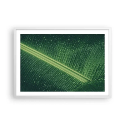 Poster in white frmae - Structure of Green - 70x50 cm