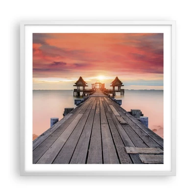 Poster in white frmae - Sunset on the East - 60x60 cm