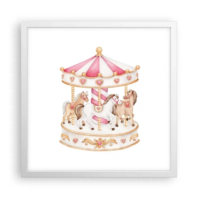 Poster in white frmae - Sweet World of Childhood - 40x40 cm