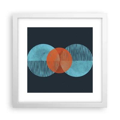 Poster in white frmae - Symmetrical Composition - 30x30 cm