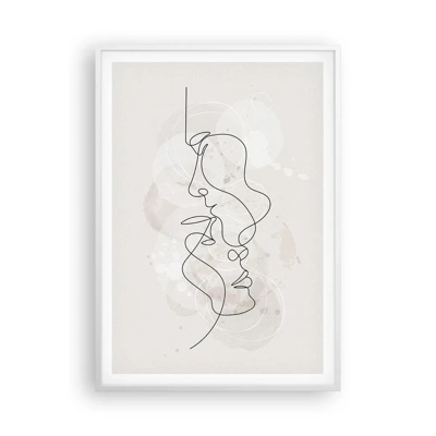 Poster in white frmae - Tangled up in an Embrace - 70x100 cm