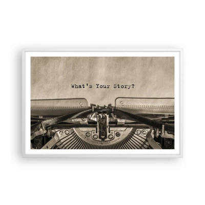 Poster in white frmae - Tell Me  - 91x61 cm