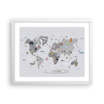 Poster in white frmae - Tell Me Where You Are From - 50x40 cm