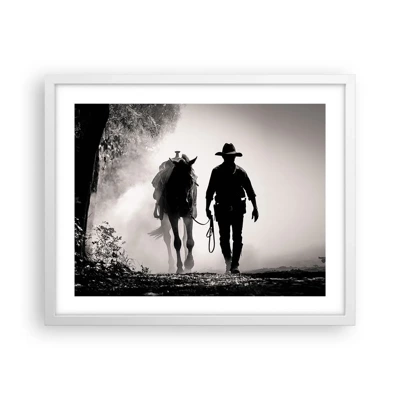 Poster in white frmae - Texan Morning - 50x40 cm