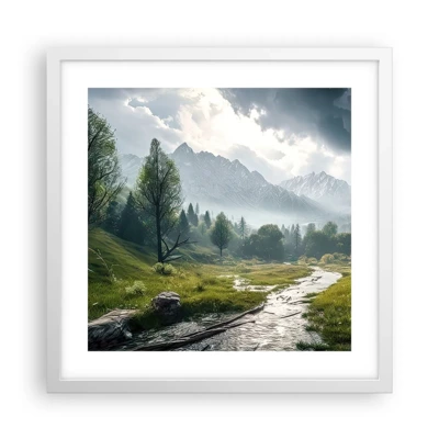 Poster in white frmae - There And Back - 40x40 cm