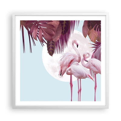 Poster in white frmae - Three Bird Graces - 60x60 cm