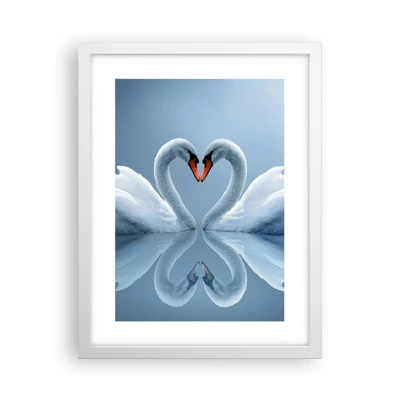 Poster in white frmae - Time for Love - 30x40 cm