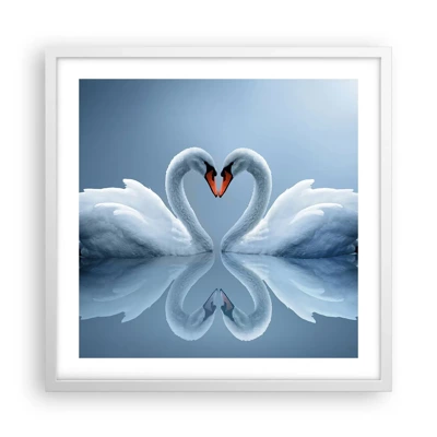 Poster in white frmae - Time for Love - 50x50 cm