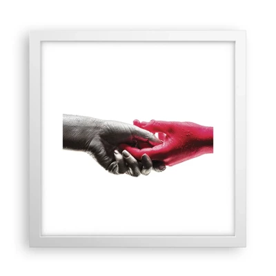 Poster in white frmae - Together, although Different - 30x30 cm