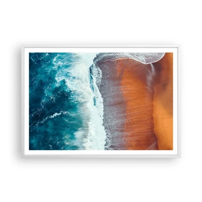 Poster in white frmae - Touch of the Ocean - 100x70 cm