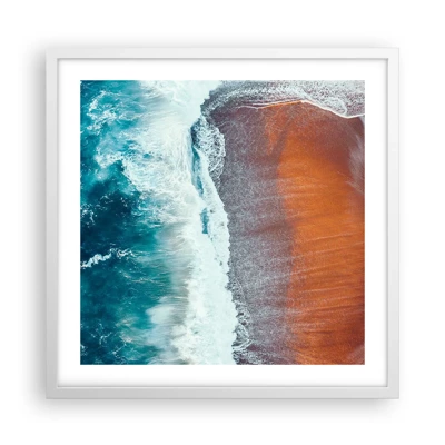 Poster in white frmae - Touch of the Ocean - 50x50 cm