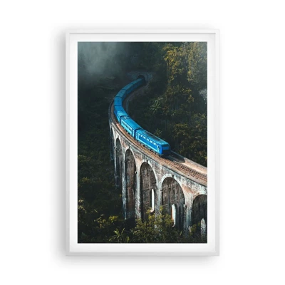 Poster in white frmae - Train through Nature - 61x91 cm