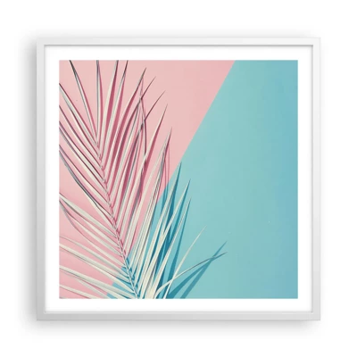 Poster in white frmae - Tropical impression - 60x60 cm