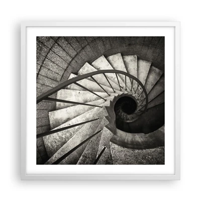 Poster in white frmae - Up the Stairs and Down the Stairs - 50x50 cm