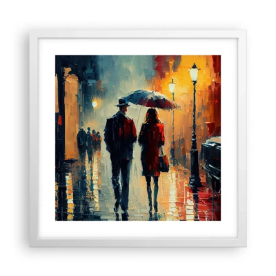 Poster in white frmae - Urban Love Story - 40x40 cm