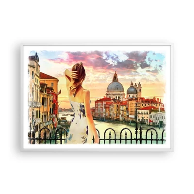 Poster in white frmae - Venice Adventure - 100x70 cm