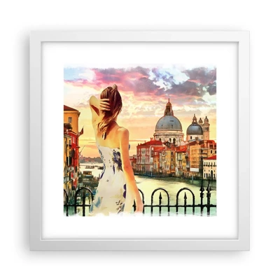 Poster in white frmae - Venice Adventure - 30x30 cm