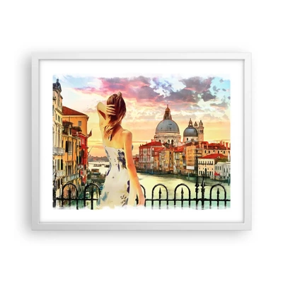 Poster in white frmae - Venice Adventure - 50x40 cm