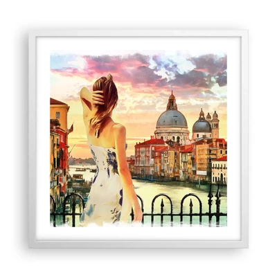 Poster in white frmae - Venice Adventure - 50x50 cm