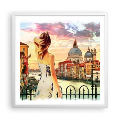 Poster in white frmae - Venice Adventure - 60x60 cm