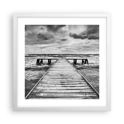 Poster in white frmae - Waiting for the Wind to Blow away - 40x40 cm