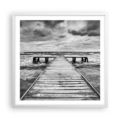 Poster in white frmae - Waiting for the Wind to Blow away - 60x60 cm