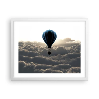 Poster in white frmae - Wanderer above Clouds - 50x40 cm