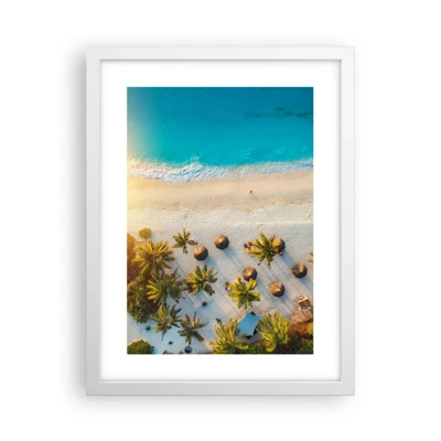 Poster in white frmae - Welcome to Paradise - 30x40 cm