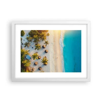 Poster in white frmae - Welcome to Paradise - 40x30 cm