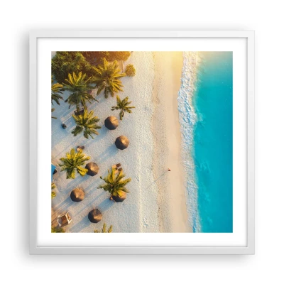 Poster in white frmae - Welcome to Paradise - 50x50 cm