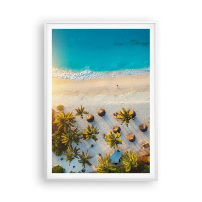 Poster in white frmae - Welcome to Paradise - 70x100 cm