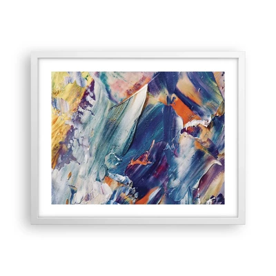 Poster in white frmae - Whirlwind of Colour - 50x40 cm