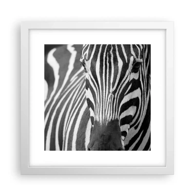 Poster in white frmae - World Is Black and White - 30x30 cm