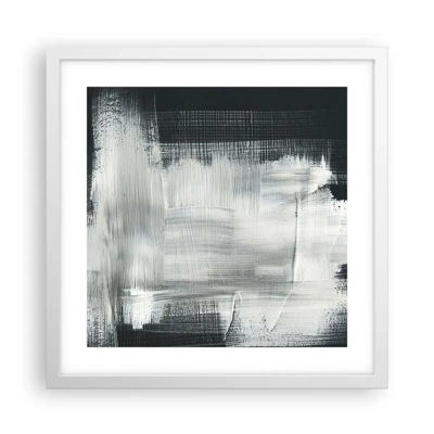 Poster in white frmae - Woven from the Vertical and the Horizontal - 40x40 cm