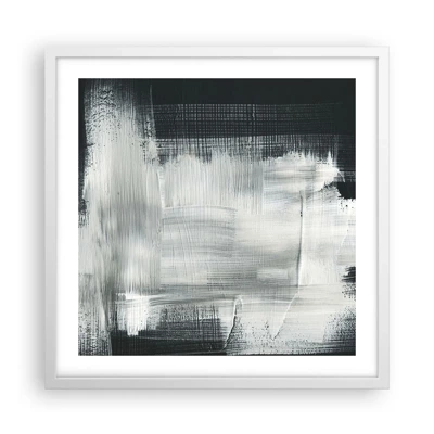 Poster in white frmae - Woven from the Vertical and the Horizontal - 50x50 cm