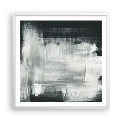 Poster in white frmae - Woven from the Vertical and the Horizontal - 60x60 cm