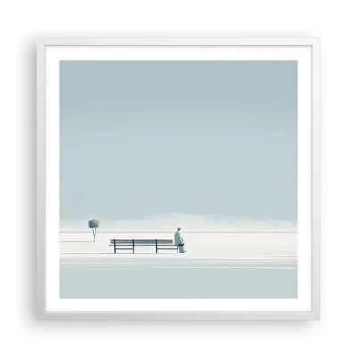 Poster in white frmae - Yes, I Am Waiting - 60x60 cm