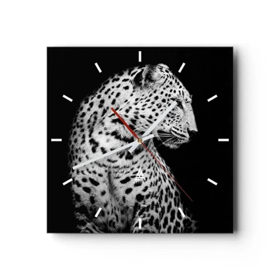 Wall clock - Clock on glass - A Perfect Right Profile  - 40x40 cm