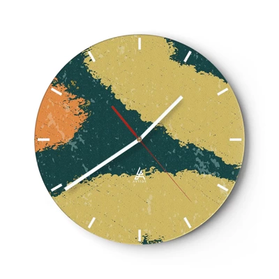 Wall clock - Clock on glass - Abstract - Slow Motion - 30x30 cm