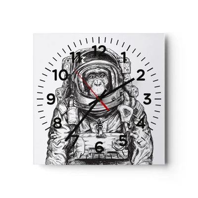 Wall clock - Clock on glass - Alternative Revolution - 40x40 cm