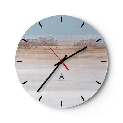 Wall clock - Clock on glass - Ambiguous Landscape - 30x30 cm