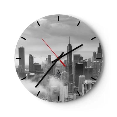 Wall clock - Clock on glass - American Landscape - 30x30 cm