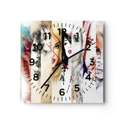 Wall clock - Clock on glass - And It Is Always You - 30x30 cm