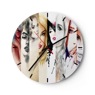 Wall clock - Clock on glass - And It Is Always You - 40x40 cm