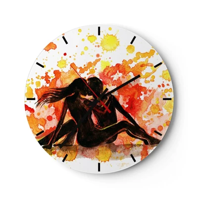 Wall clock - Clock on glass - And There Was Light - 30x30 cm