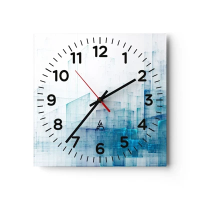 Wall clock - Clock on glass - And There Was Space - 40x40 cm